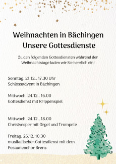 Unsere Gottesdienste in Bächingen
